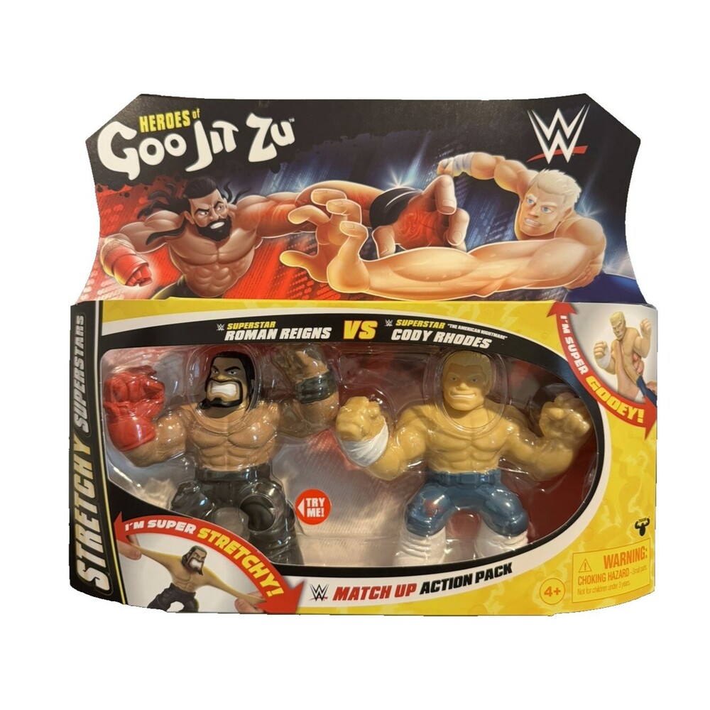 Goo Jit Zu WWE Roman Reigns vs Cody Rhodes Match Up 2 Pack Figure New